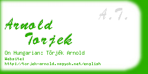 arnold torjek business card